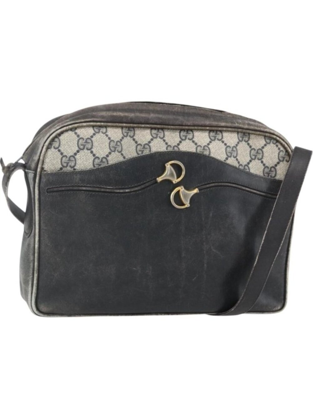 GUCCI GG Supreme Shoulder Bag PVC Navy